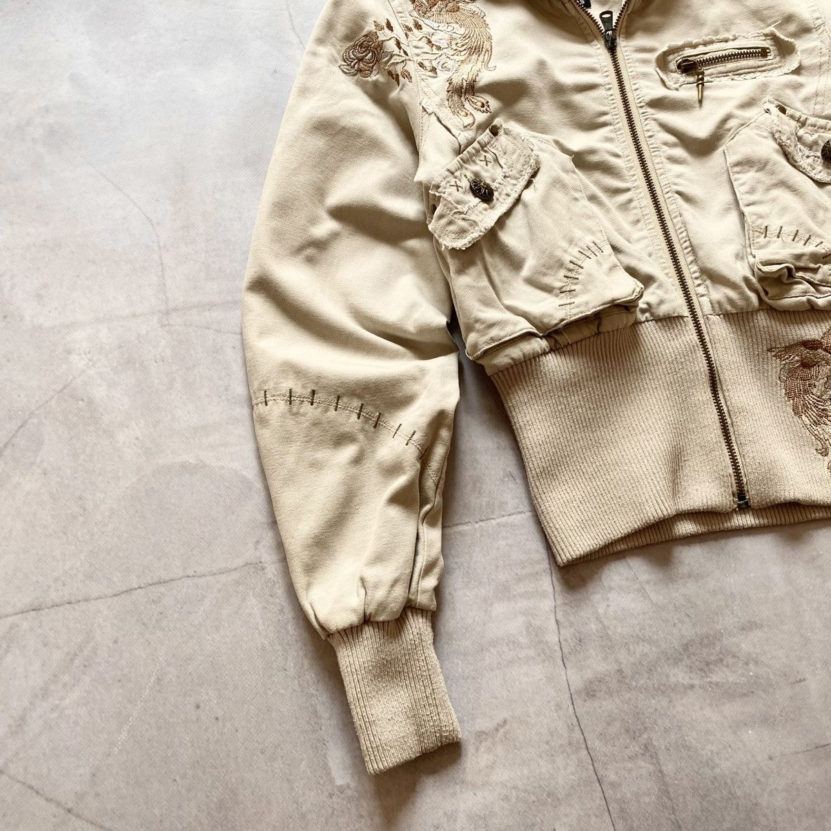 Hysteric Glamour Rare Distressed Cargo Pachwork Bomber Jacket Y2K Size S / US 4 / IT 40 - 4 Thumbnail