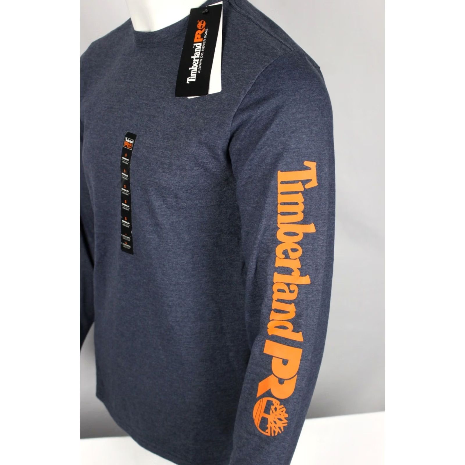 Timberland Men's Timberland PRO Base Plate Blended Logo Long Sleeve T Shirt Small Blue Size US S / EU 44-46 / 1 - 3 Thumbnail