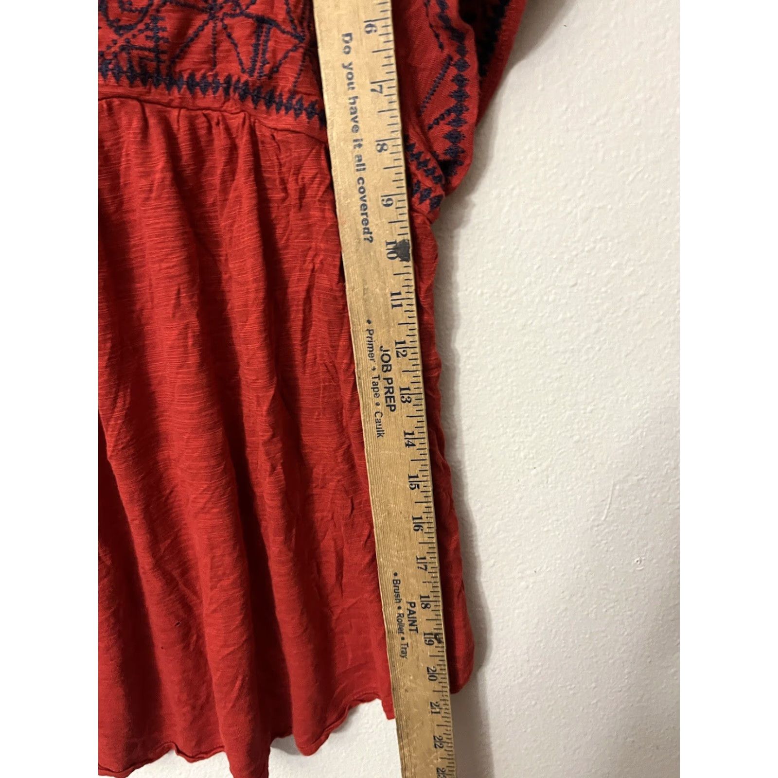 Vintage CABLE GAUGE Red Embroidery Blouse Womens Short Sleeve Round Neck M Size M / US 6-8 / IT 42-44 - 6 Thumbnail