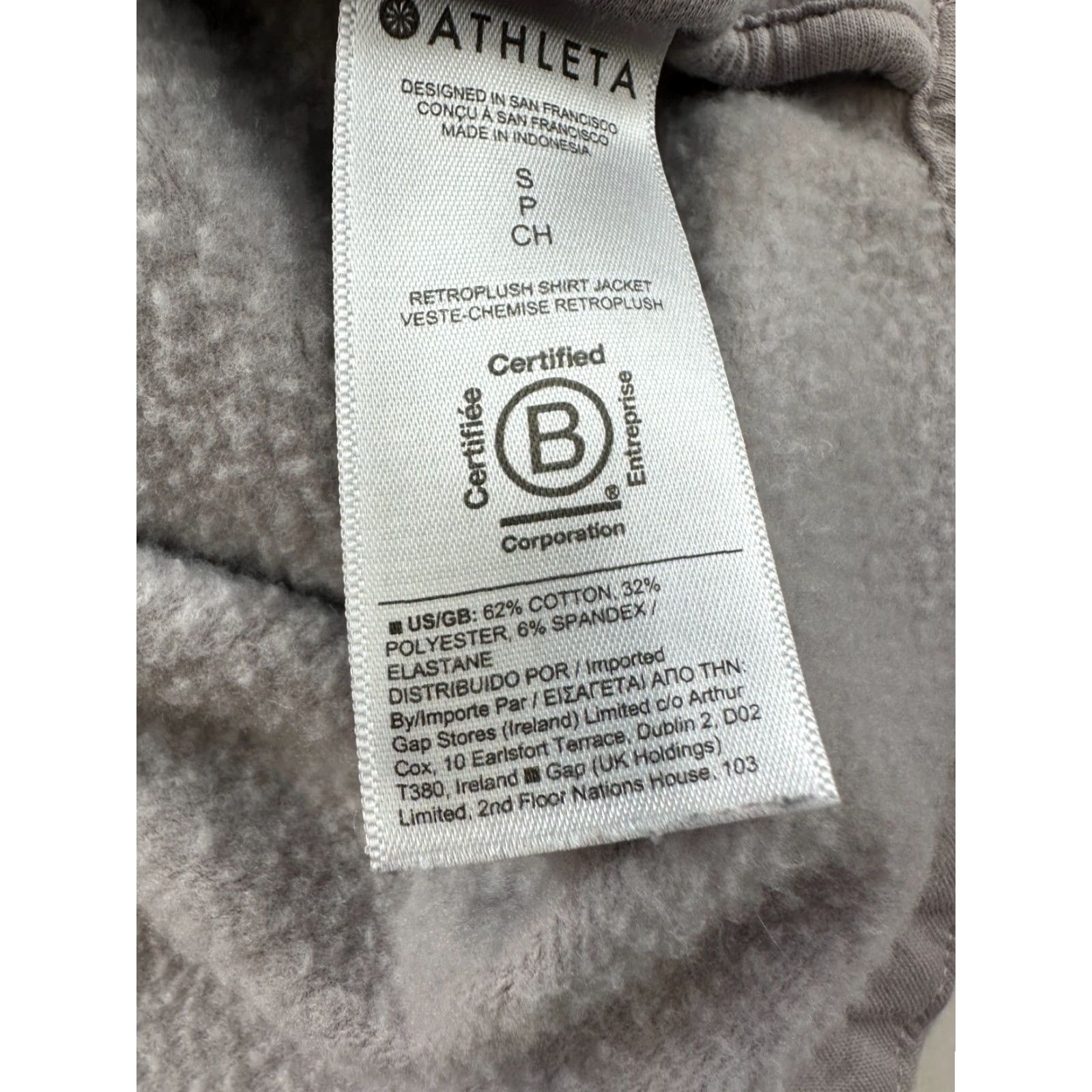 Athleta Athleta Shacket Womens XL Purple Fleece Retroplush Long Sleeve Button Up Shirt Size XL / US 12-14 / IT 48-50 - 4 Thumbnail