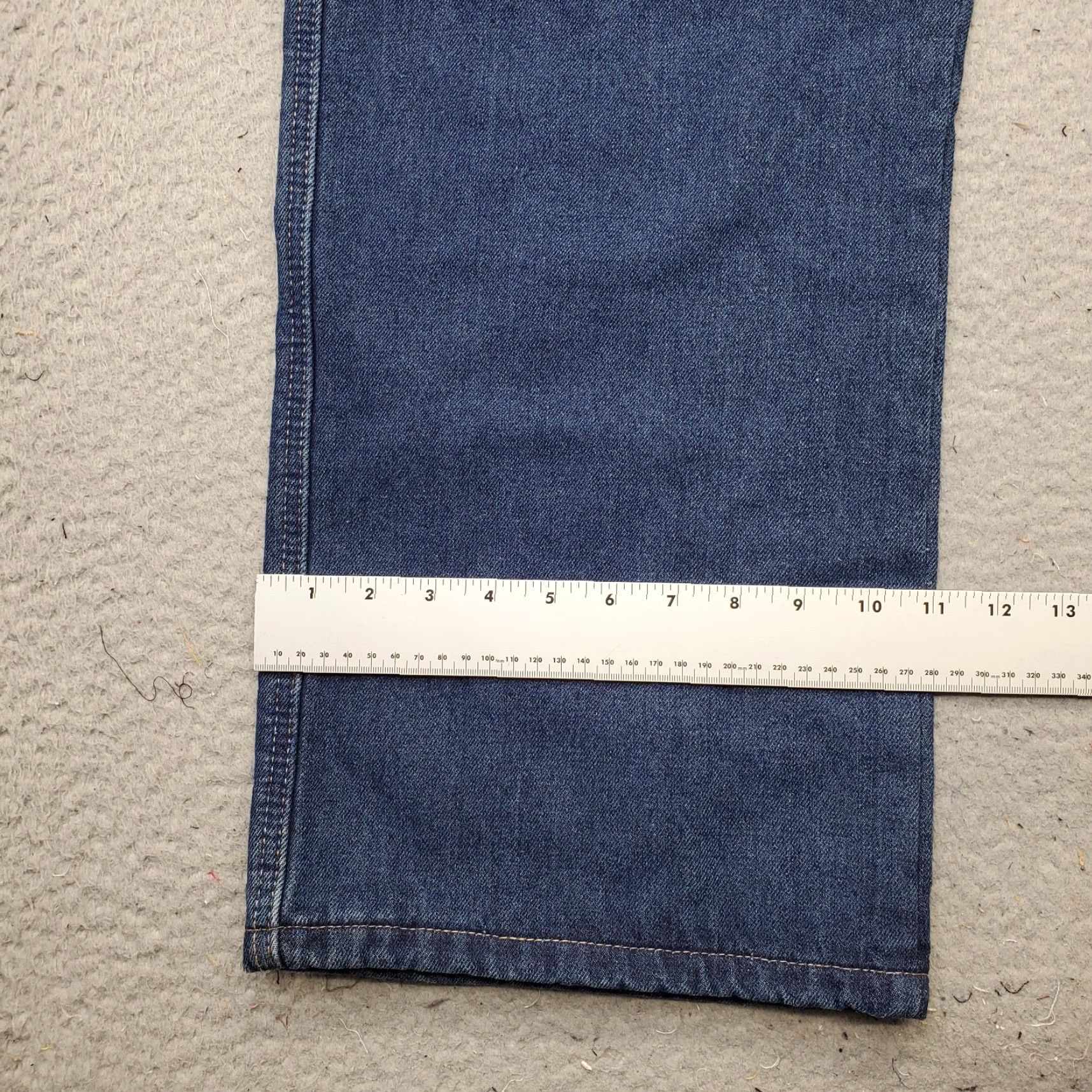 Vintage Smith's Workwear Straight Jeans Mens 42x30 Blue Denim Stretch Comfort Streetwear Size US 42 / EU 58 - 4 Thumbnail