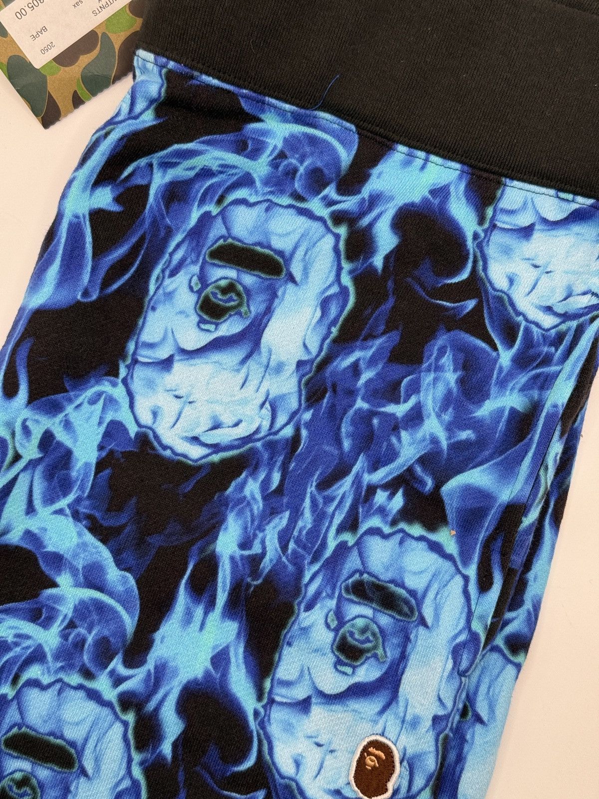 Bape Bape Blue Flame Sweatpants L Size US 31 - 3 Thumbnail