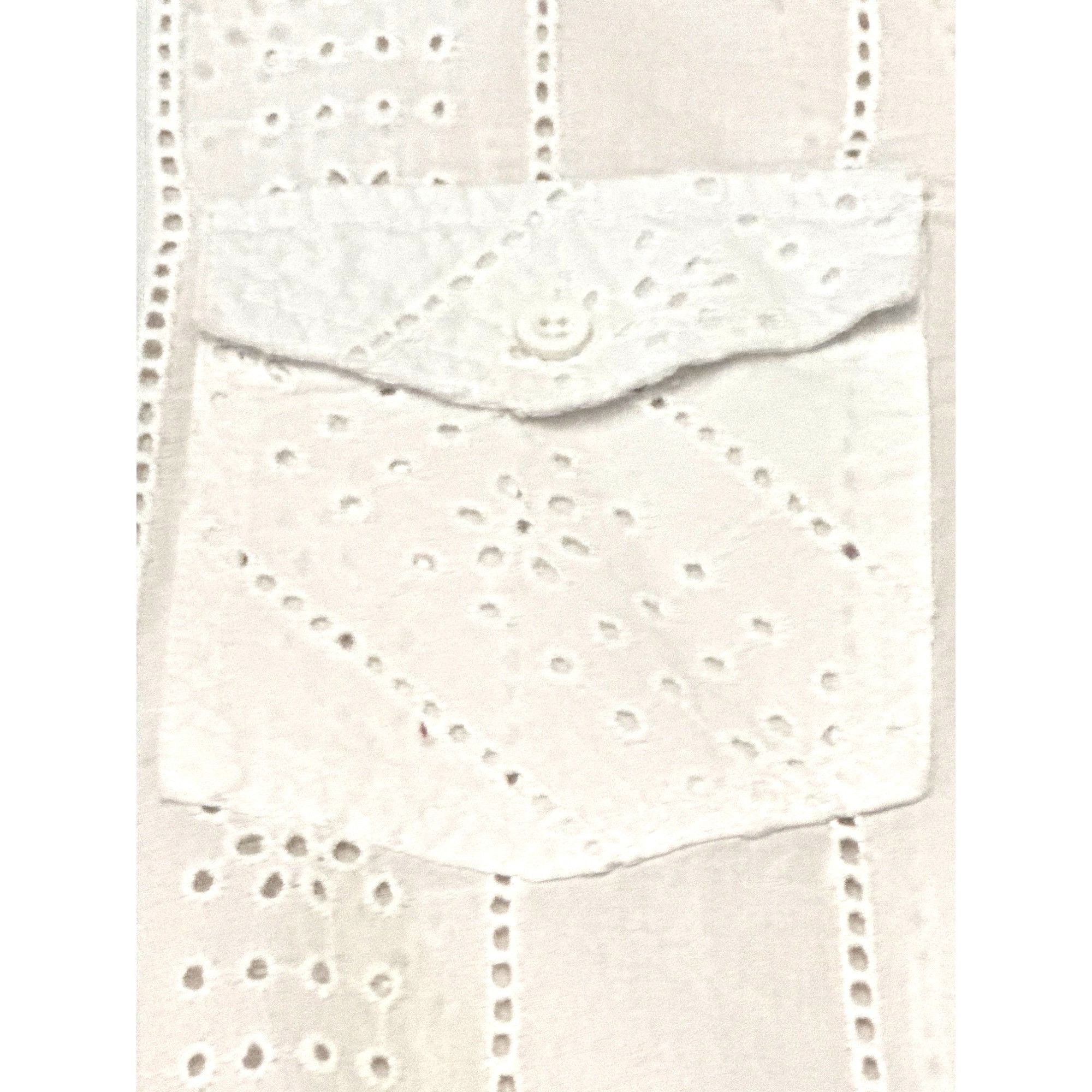Other CCC Vintage White Long Sleeve Cotton Eyelet Button Up Shirt Size XL / US 12-14 / IT 48-50 - 6 Thumbnail