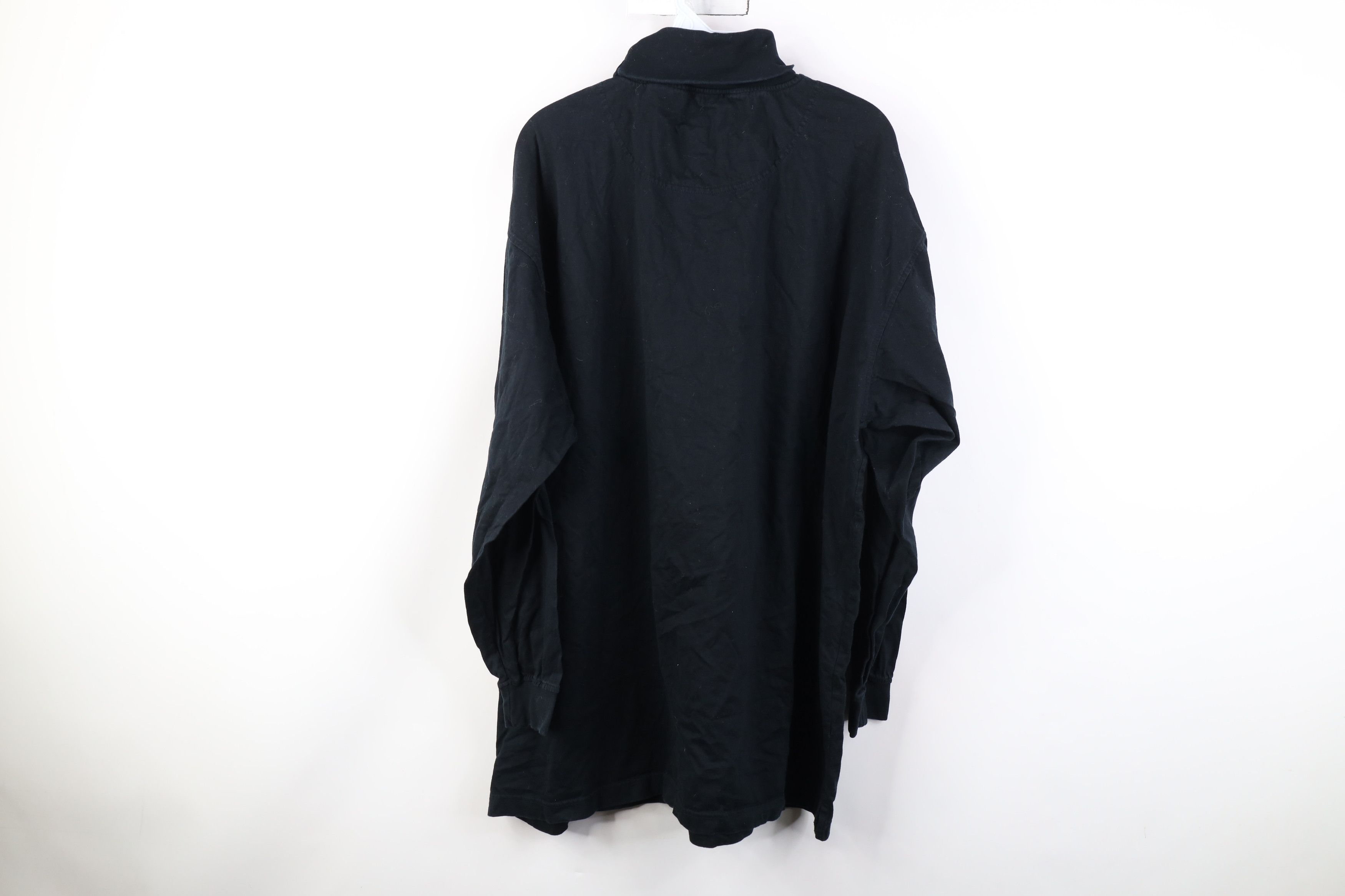 Vintage Vintage 90s Streetwear Heavyweight Turtleneck T-Shirt Black Size US XXL / EU 58 / 5 - 10 Thumbnail