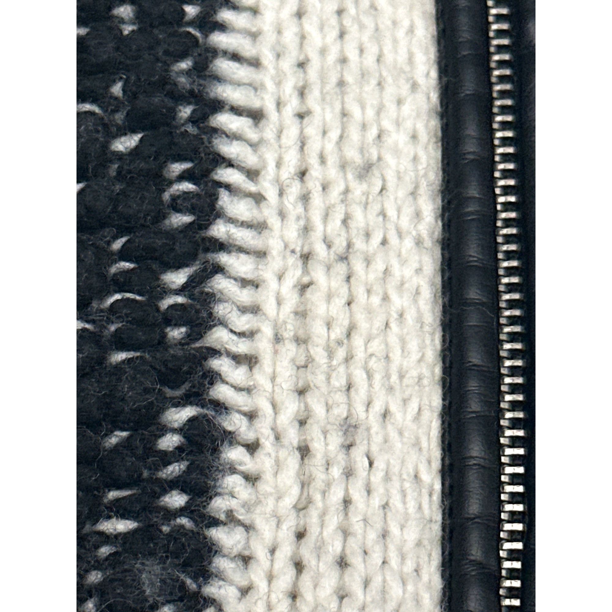 Other CCC Handcrafted Luxury Black White Poncho Geometric Design F Size ONE SIZE - 7 Thumbnail