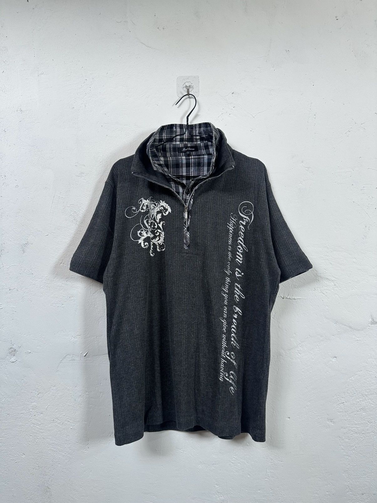 If Six Was Nine Y2K Japanes Mind Games Poem Double Layer Vkei Gothic Style Size US L / EU 52-54 / 3 - 1 Thumbnail