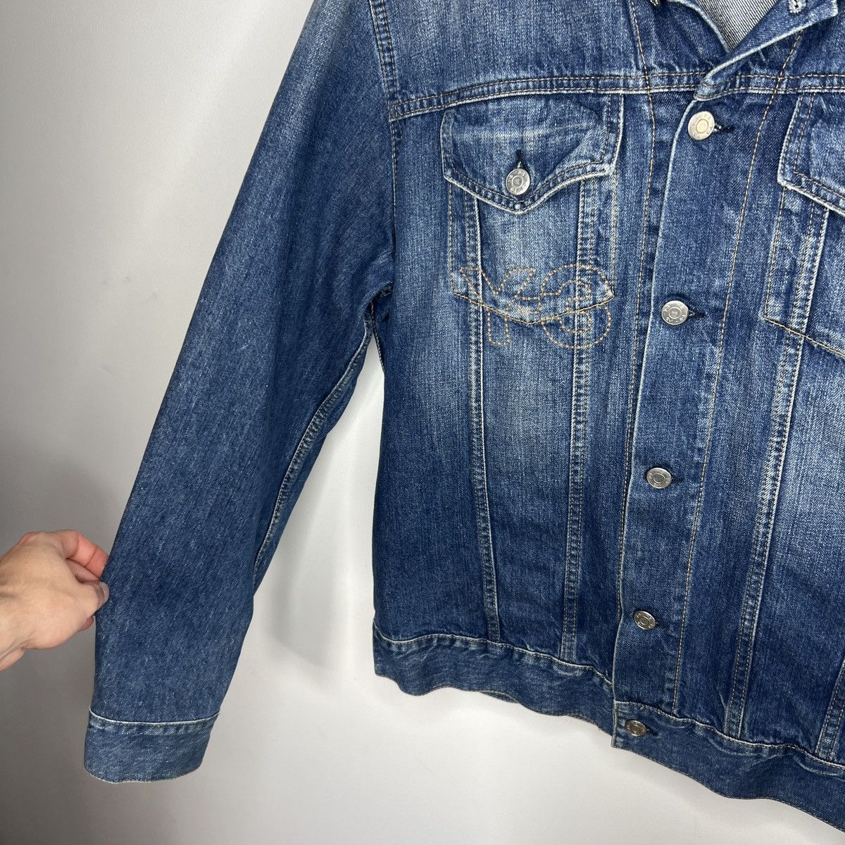 Adidas × Y-3 Y-3 by Yohji Yamamoto vintage 2006 Adidas Faded Denim Jacket Size US XL / EU 56 / 4 - 7 Thumbnail