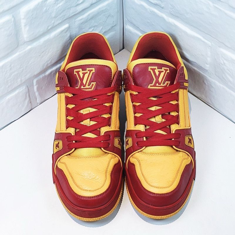Louis Vuitton Louis Vuitton Trainer Red Yellow Sneakers -2508 Size US 9 / EU 42 - 2 Thumbnail