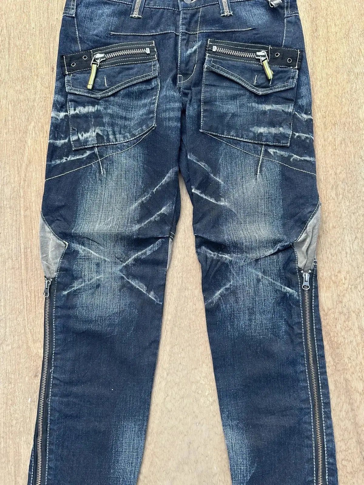 PPFM CRAZY Vintage PPFM Jean Bondage MultiZipper Punk Denim Pants Size US 31 - 2 Thumbnail