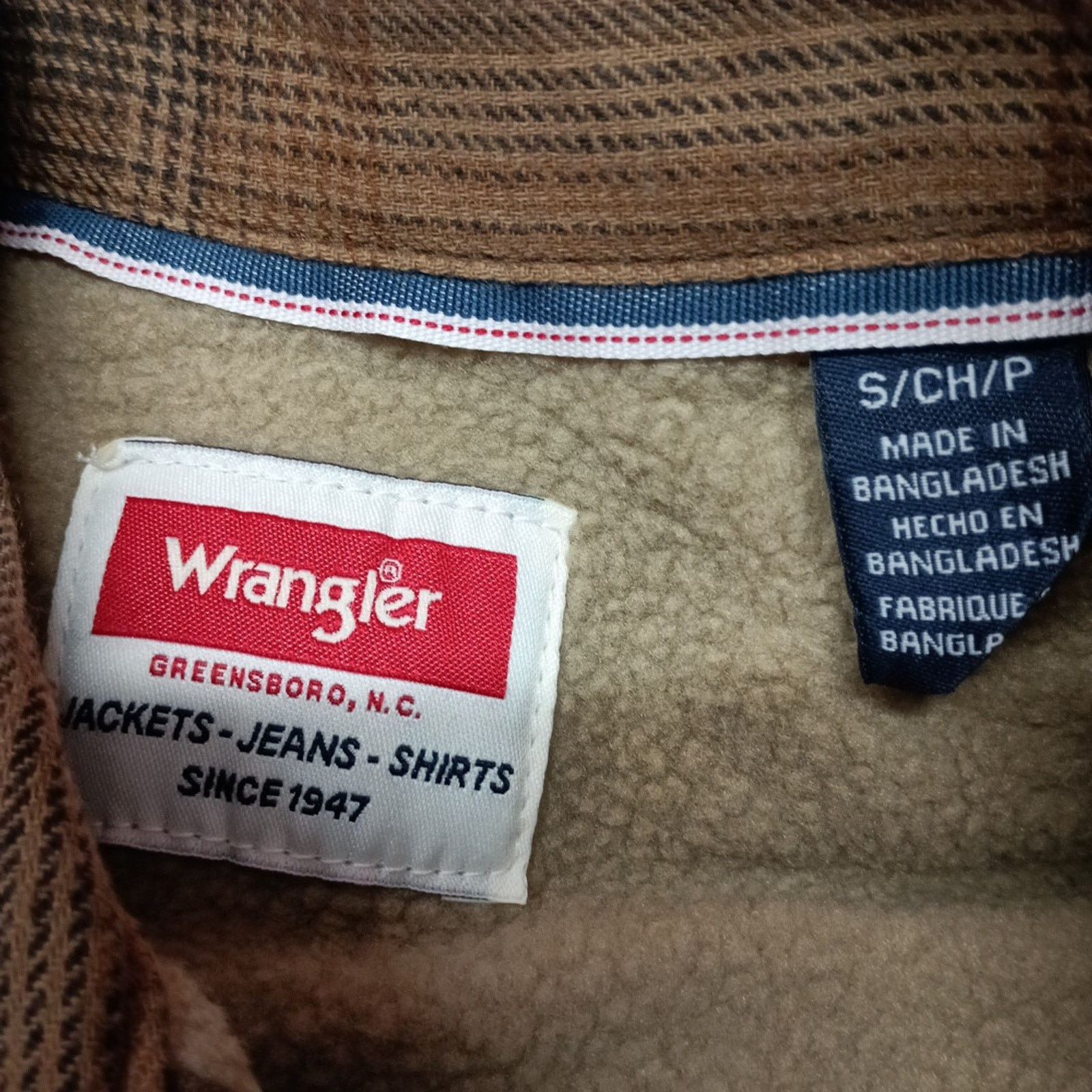 Wrangler Wrangler Big Men's Heavyweight Shacket Jacket Men's S Brown Size US S / EU 44-46 / 1 - 5 Thumbnail