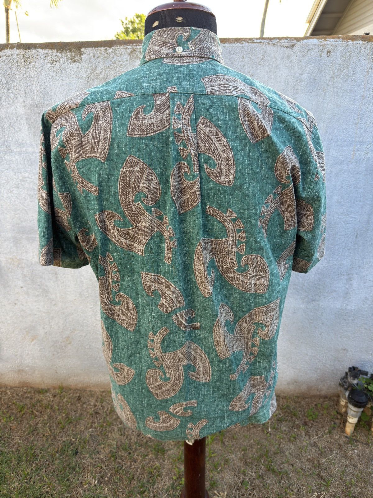 Reyn Spooner PreOwned Reyn Spooner Classic Hawaiian Men's S Green/Brown Size US S / EU 44-46 / 1 - 2 Thumbnail