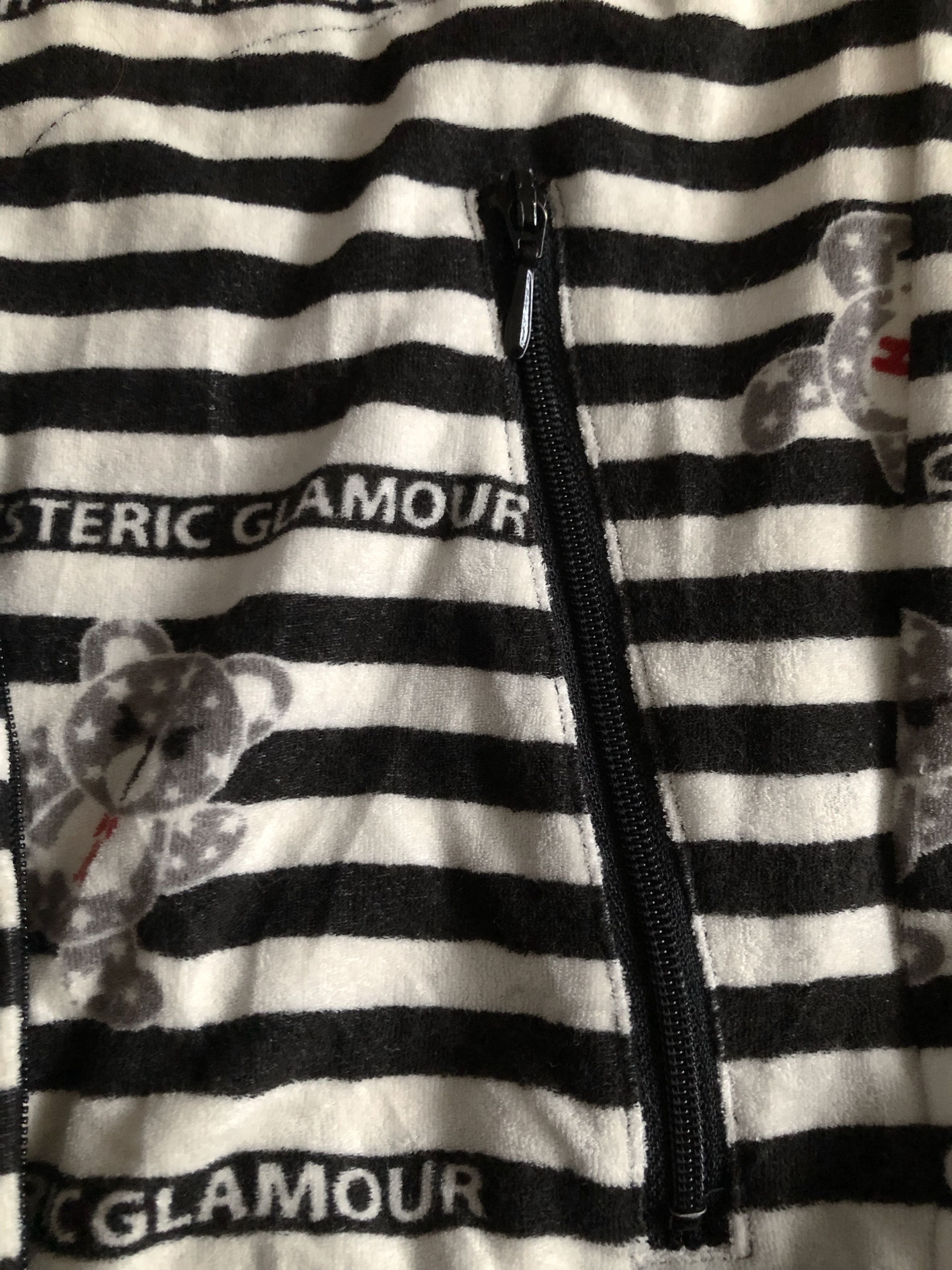 Hysteric Glamour RARE🔥HYSTERIC BEAR FULLPRINT VELVET FLEECE ZIPPER HOODIE Size S / US 4 / IT 40 - 8 Thumbnail