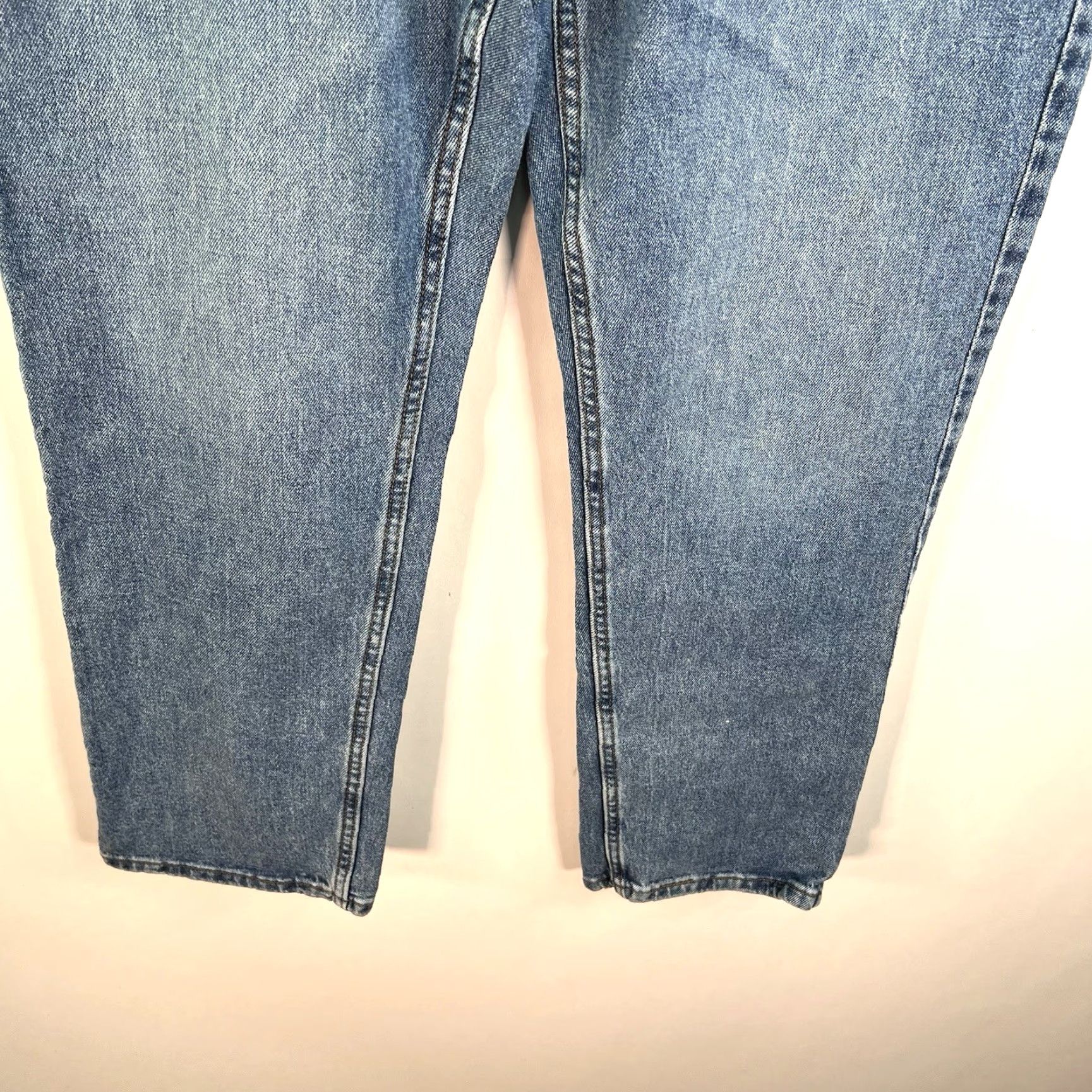 Lee Lee Jeans Relaxed It Straight Denim Jean Mens Size 34 X29 Blue Regular Medium Wash 90s Logo USA Vintage: No Mens Size US 34 / EU 50 - 4 Thumbnail