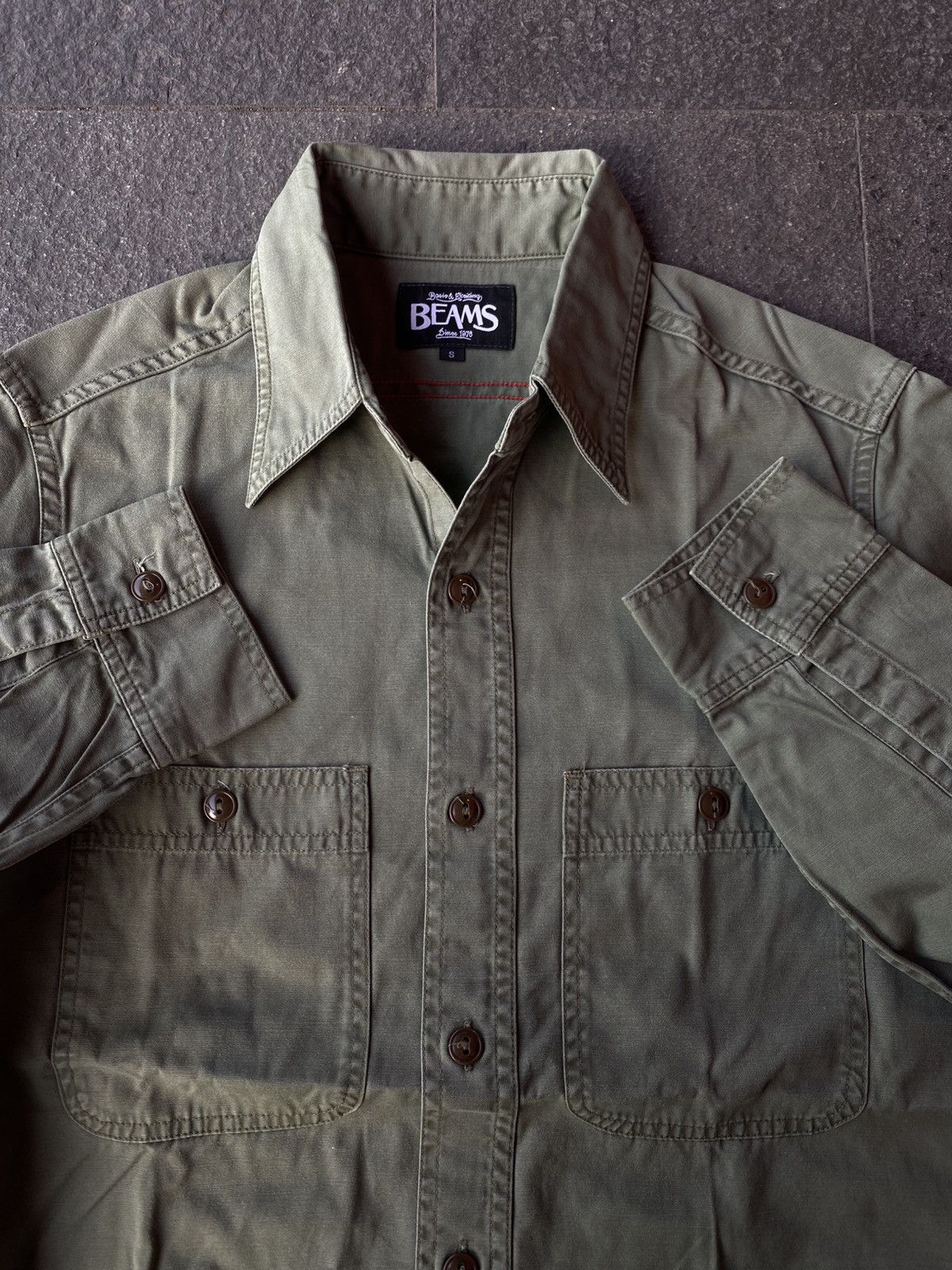 Beams Japan 💸BINDING OFFER💸 BEAMS OG107 SHIRT ARMY Size US M / EU 48-50 / 2 - 6 Thumbnail