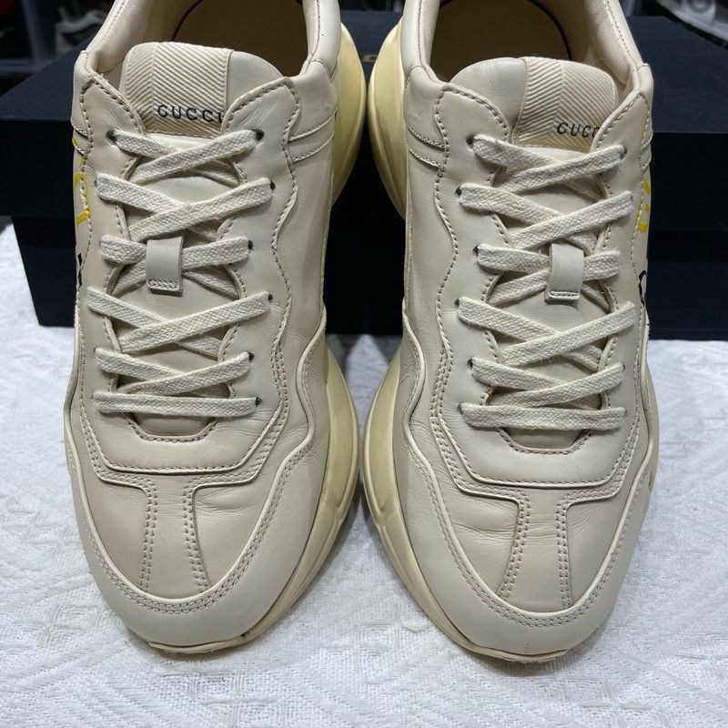 Gucci Gucci Rhyton Classic Logo Low-Top Sneakers for Men - Size US 8.5 / EU 41-42 - 3 Thumbnail