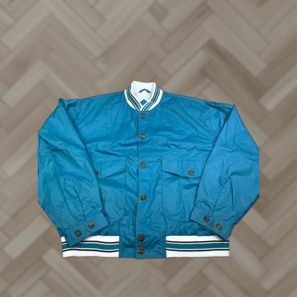 Altea Vintage Bomber Jacket L Teal Pockets Casual Mens Size US L / EU 52-54 / 3 - 1 Thumbnail