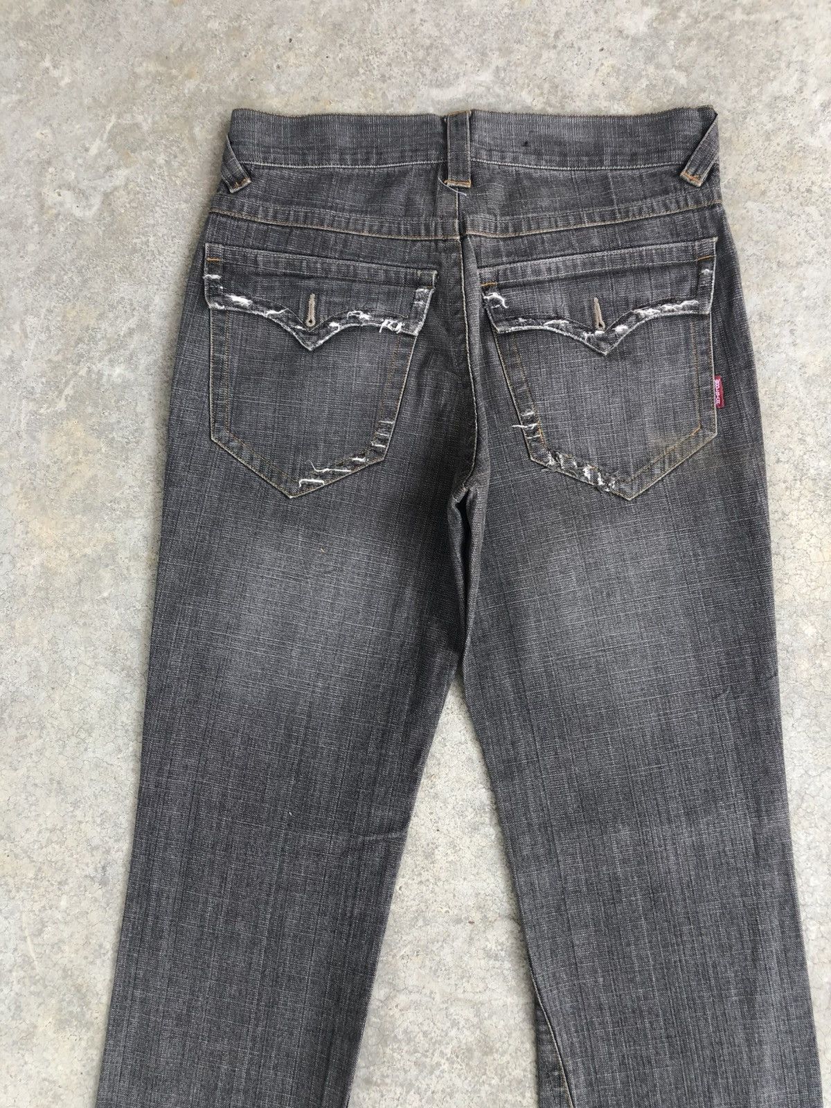 If Six Was Nine Japanese Woolrich Flared Jeans Distressed Denim Size US 31 - 8 Thumbnail