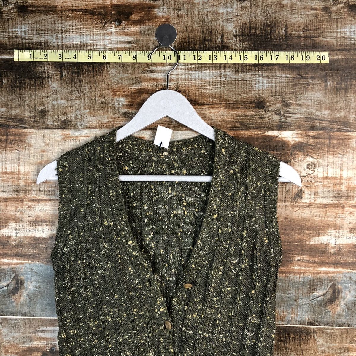 Homespun Knitwear Japanese Brand Green Vest Knitwear vintage #A1680 Size S / US 4 / IT 40 - 4 Thumbnail