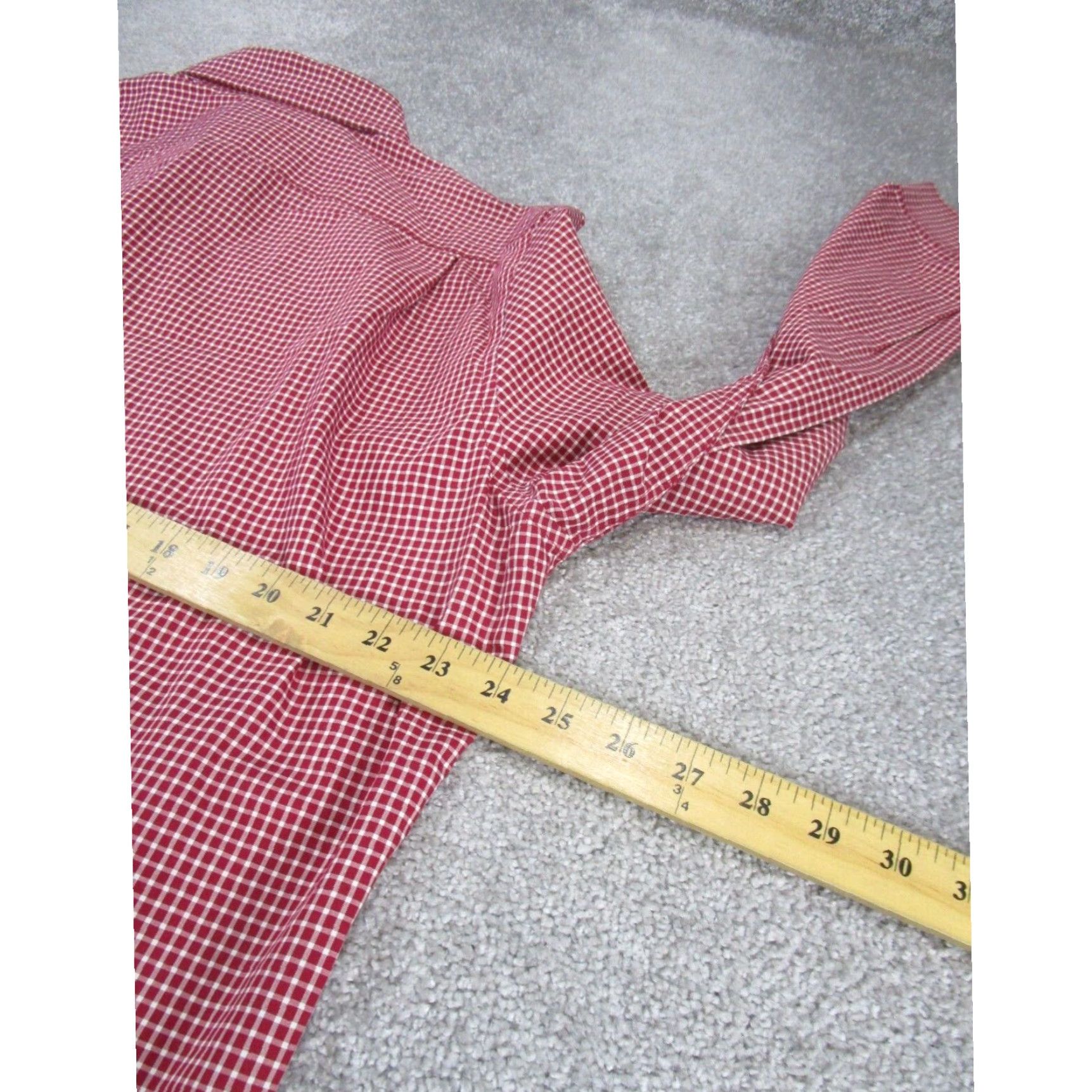 Vintage Mens Large Red Cotton Long Sleeve Button Up Shirt Size US L / EU 52-54 / 3 - 5 Thumbnail