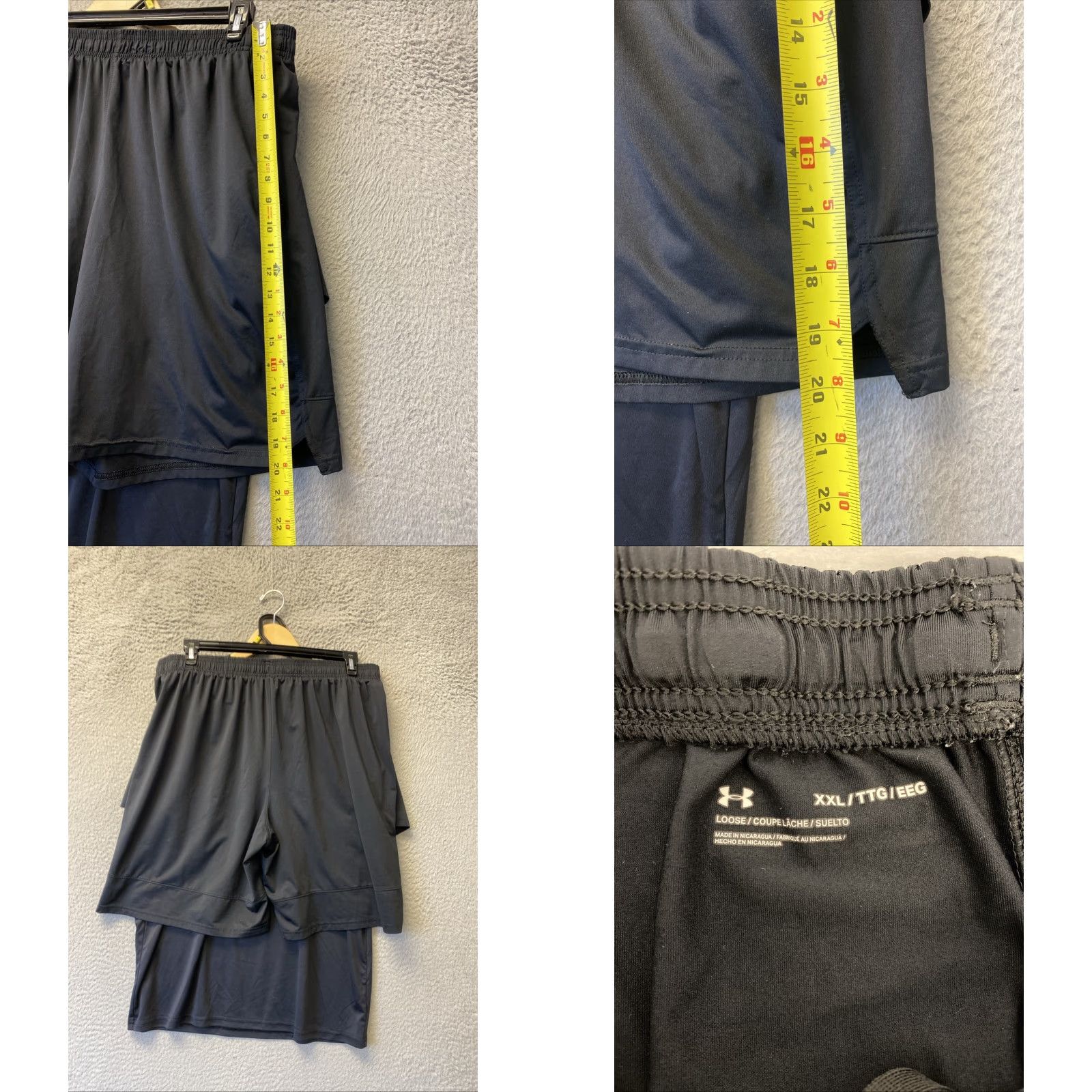 Under Armour VINTAGE Under Armour Shirt Mens XL Activewear Black + Matching Shorts XXL Athleisure Size US XL / EU 56 / 4 - 8 Thumbnail