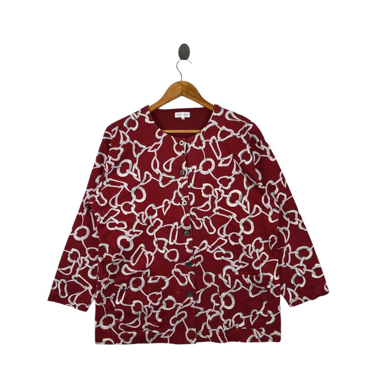 Celine × Vintage Vintage Luxury CELINE BAROQUE Made In Japan Chore Jacket Size L / US 10 / IT 46 - 1 Thumbnail