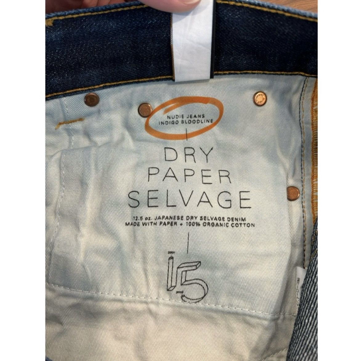Nudie Jeans RARE Nudie 15th Anniversary "Bloodline" Dry Paper Selvage Size US 34 / EU 50 - 4 Thumbnail