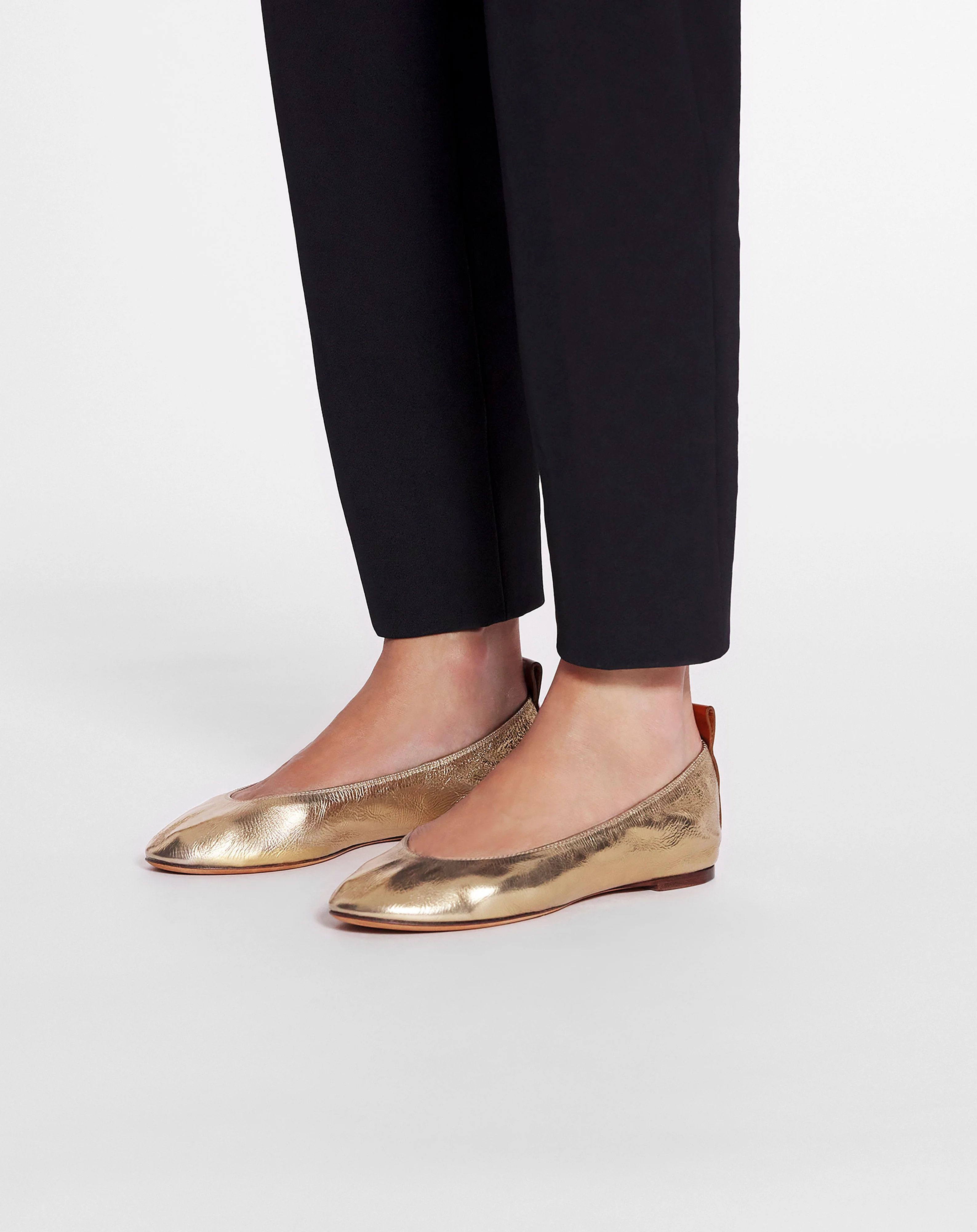 Lanvin o1w1db10226 Ballerina Flats in Gold Size US 9 / IT 39 - 6 Thumbnail