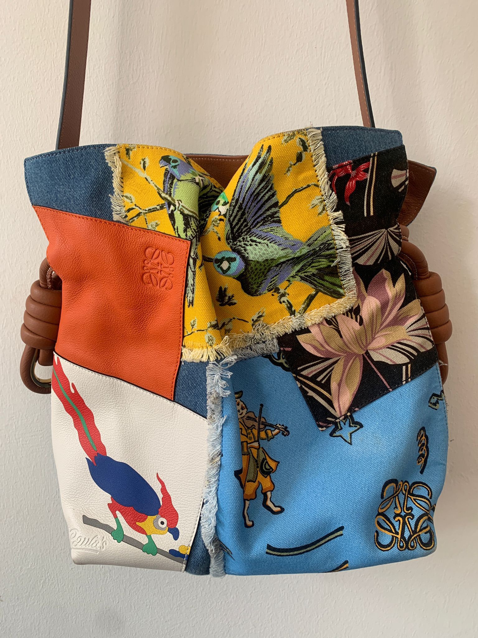image of Loewe X Paulas Ibiza Flamenco Knot Bag, Women's