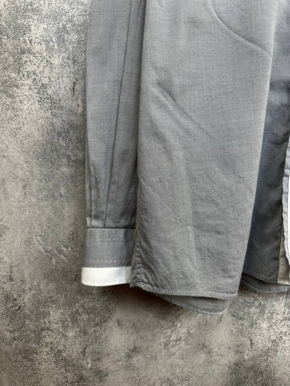 Other Claudio Lugli Italy Grey Micro Pattern Shirt Contrast Trim Size US XXL / EU 58 / 5 - 6 Thumbnail