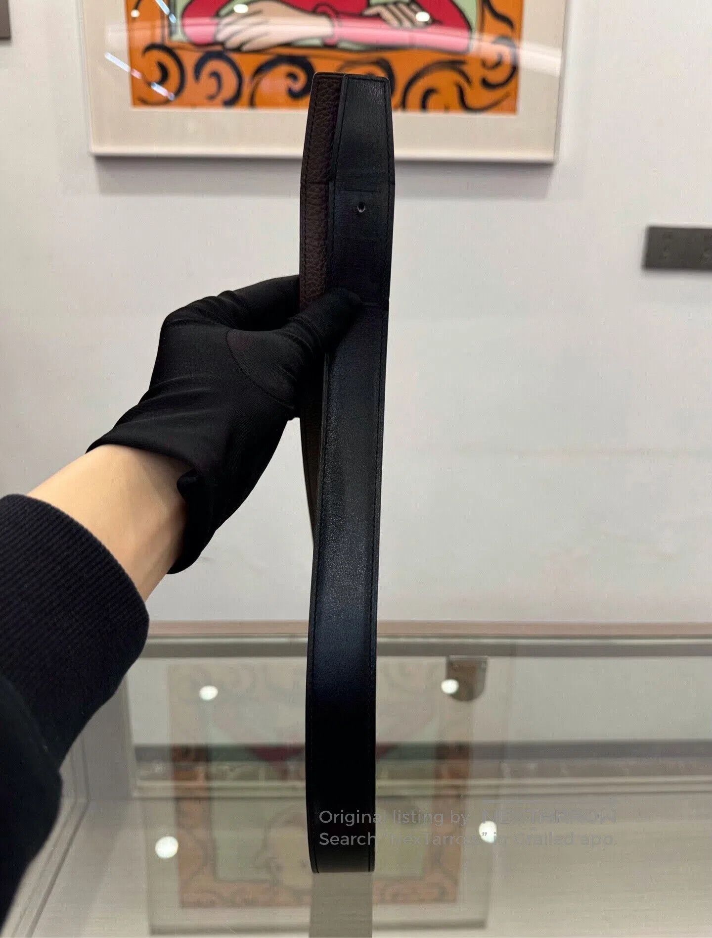 Hermes Hermes Black & Chocolate H Buckle Belt 85. Size ONE SIZE - 3 Thumbnail