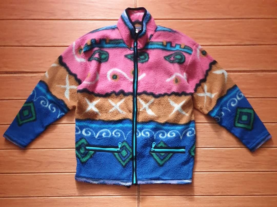 Japanese Brand Vintage K-Bradshaw Hawaii Abstract fleece Sweater Size US M / EU 48-50 / 2 - 1 Thumbnail