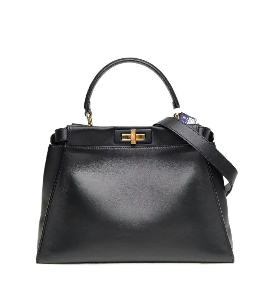 Fendi FENDI Peekaboo Medium black cowhide leather handbag detachable strap Size ONE SIZE - 1 Thumbnail