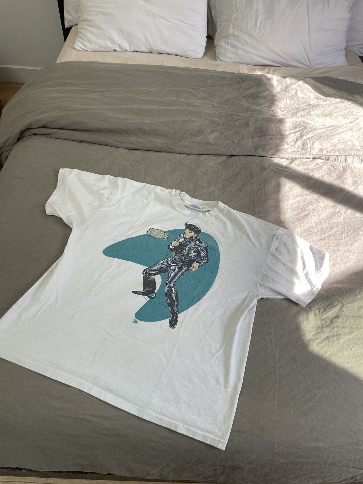 Vintage RARE Vintage original Elvis Tee single stitch Size US XL / EU 56 / 4 - 2 Thumbnail