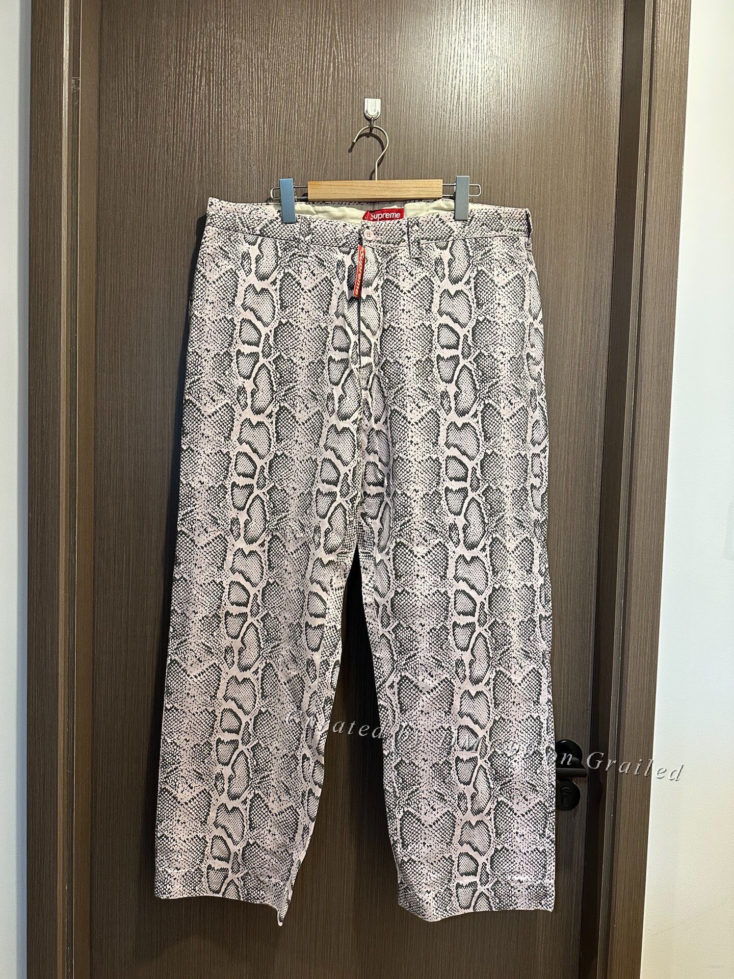 Supreme Supreme Snake Print Chino Pant Olive Snakeskin 30 | Grailed