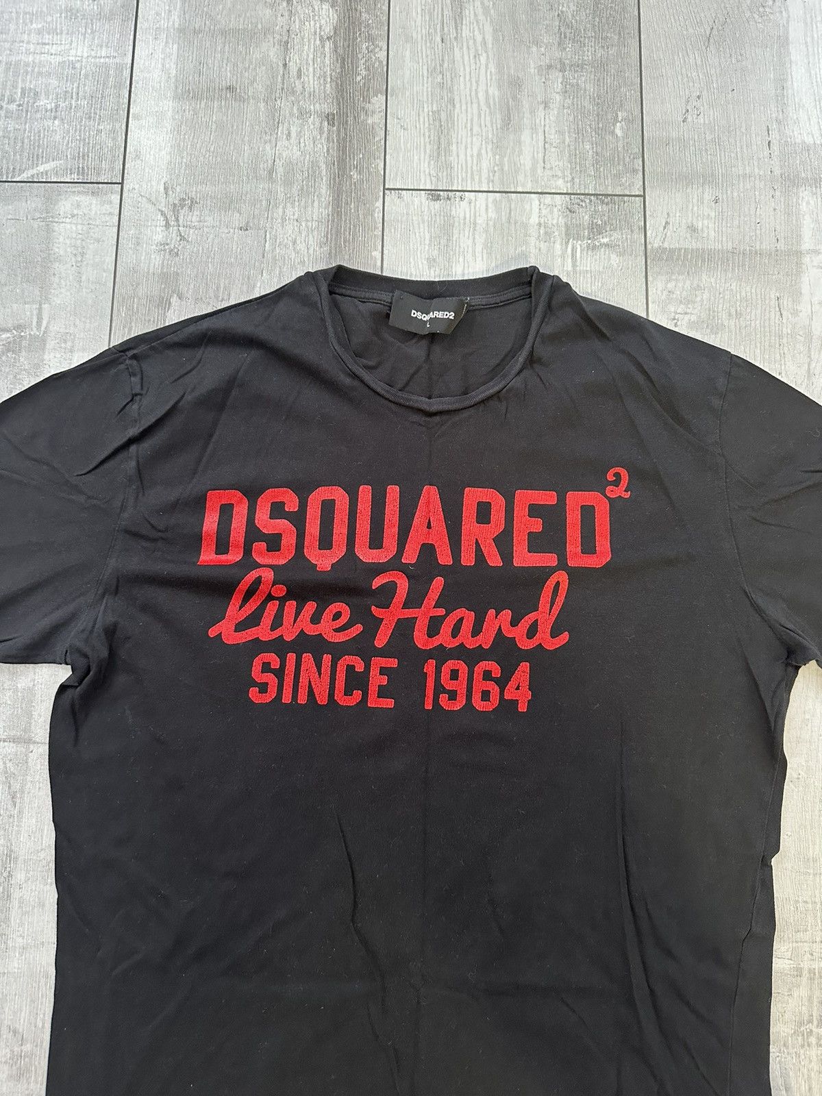 Dsquared2 Dsquared2 Black red T Shirt Big Logo Size L Size US L / EU 52-54 / 3 - 3 Thumbnail