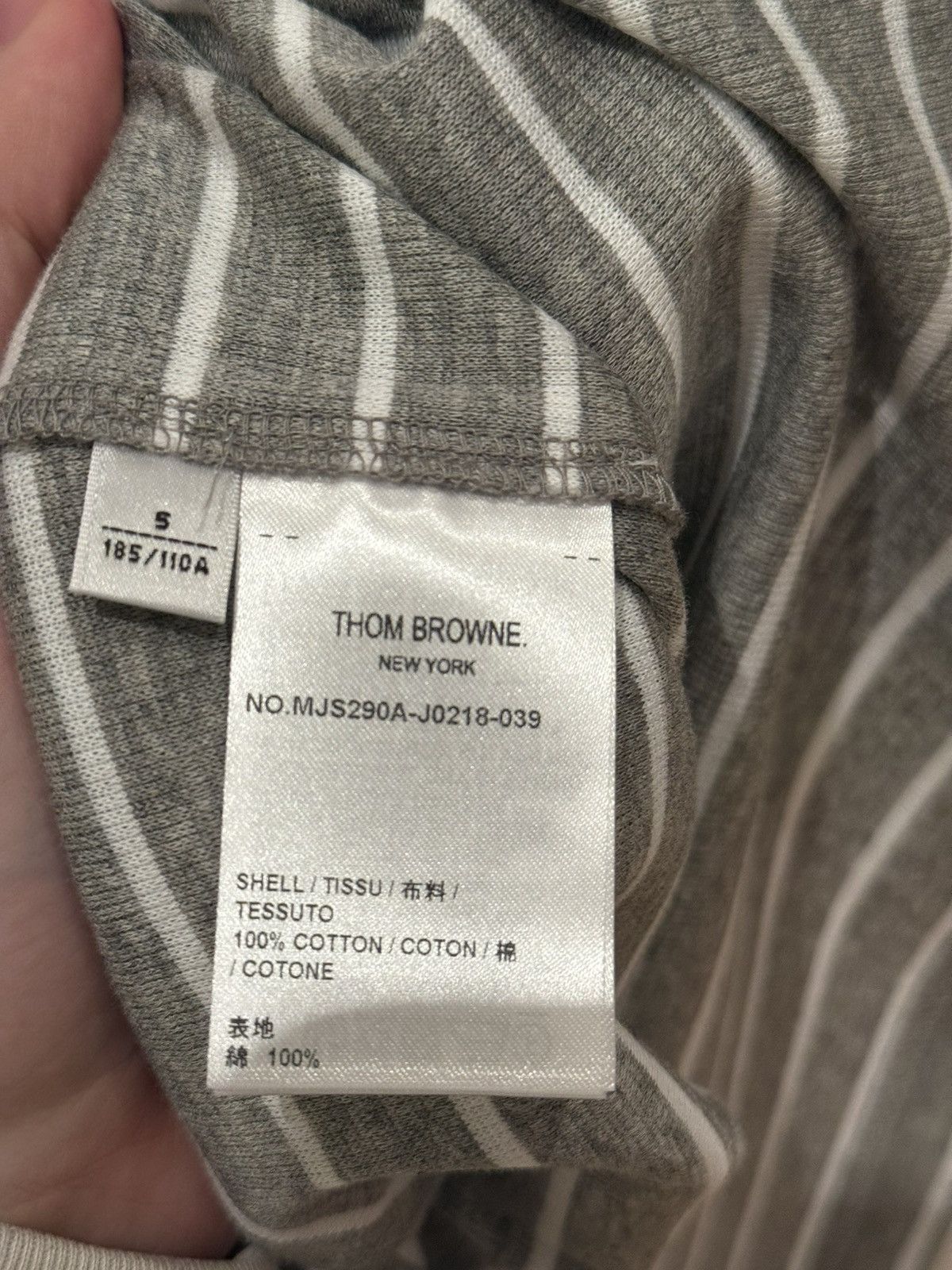 Thom Browne Thom Browne 4-Bar long sleeve t-shirt Size US L / EU 52-54 / 3 - 7 Thumbnail