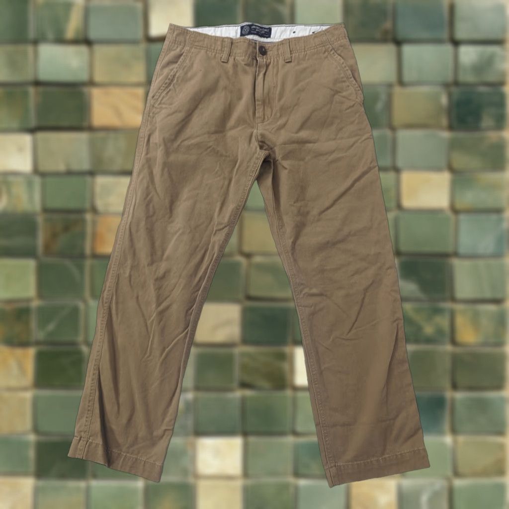 American Eagle Outfitters American Eagle Khaki Chino Pants Relaxed Straight Beige Mens 31 x 30 P3M Size US 31 - 1 Thumbnail