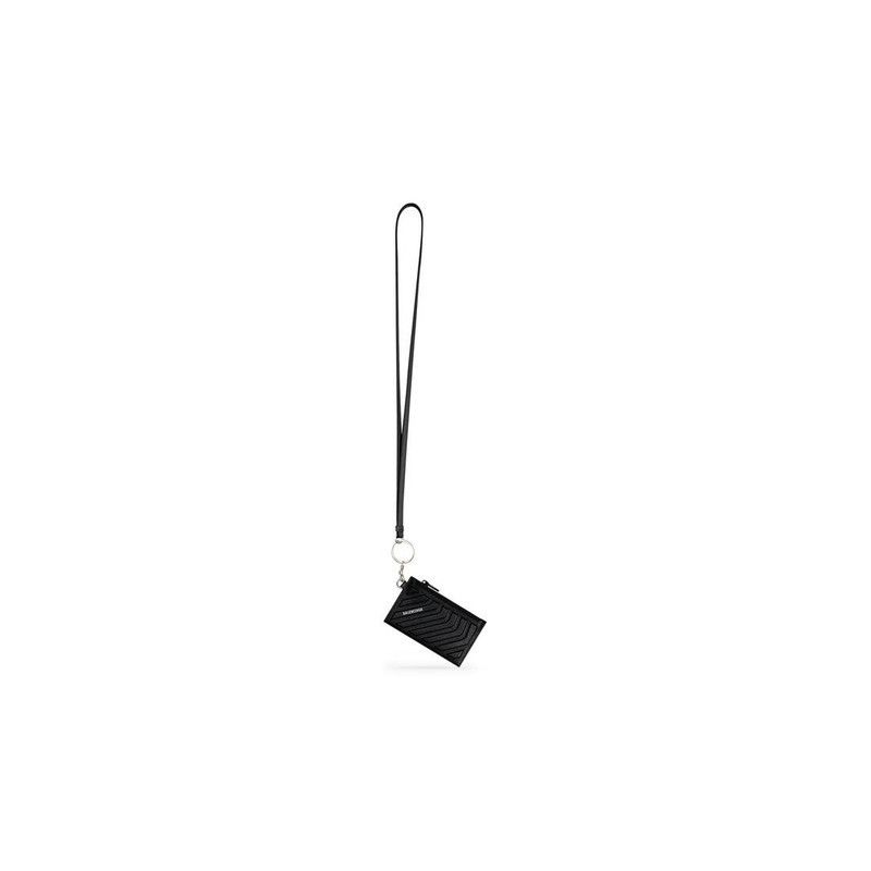 Balenciaga o1w1db10426 Size: OS / Car Card Case On Keychain in Black Size ONE SIZE - 1 Thumbnail