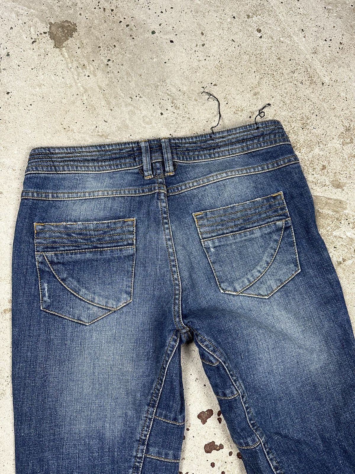 Designer × Japanese Brand By Marlene Birger Denim Biker Moto Jeans Pants Size US 29 - 17 Thumbnail
