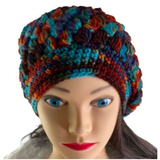 Handmade Crochet Slouch Hat Slouchy Beanie Snood Handmade Adult Size Size ONE SIZE - 2 Thumbnail