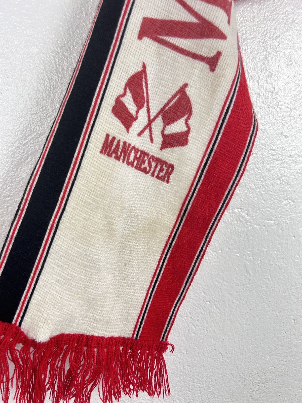 Vintage 80s Vintage Manchester United Soccer Football Fanwear Scarf Size ONE SIZE - 2 Thumbnail