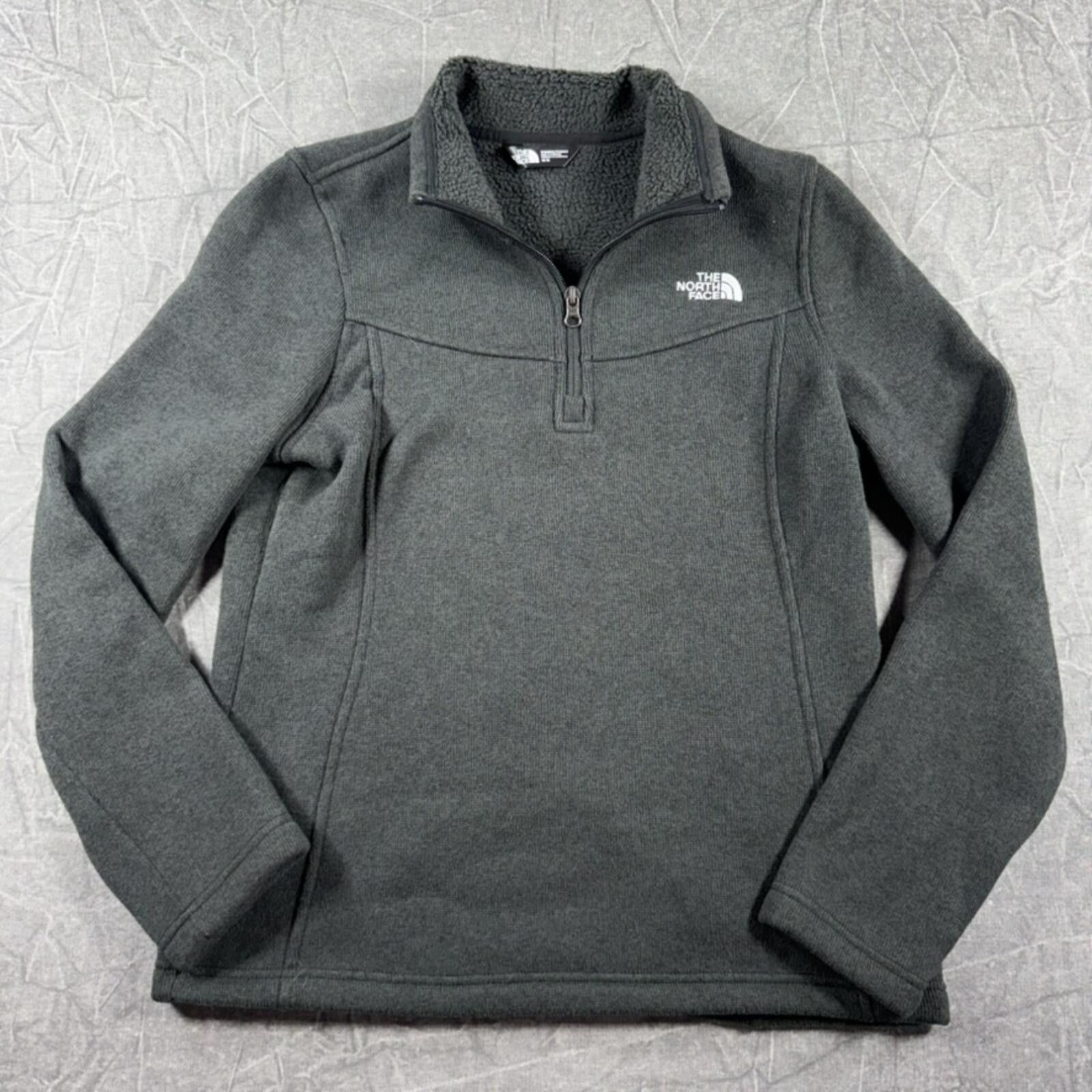 The North Face The Northface Sweater Women's M Grey 1/4 Zip Fleece Size M / US 6-8 / IT 42-44 - 2 Thumbnail