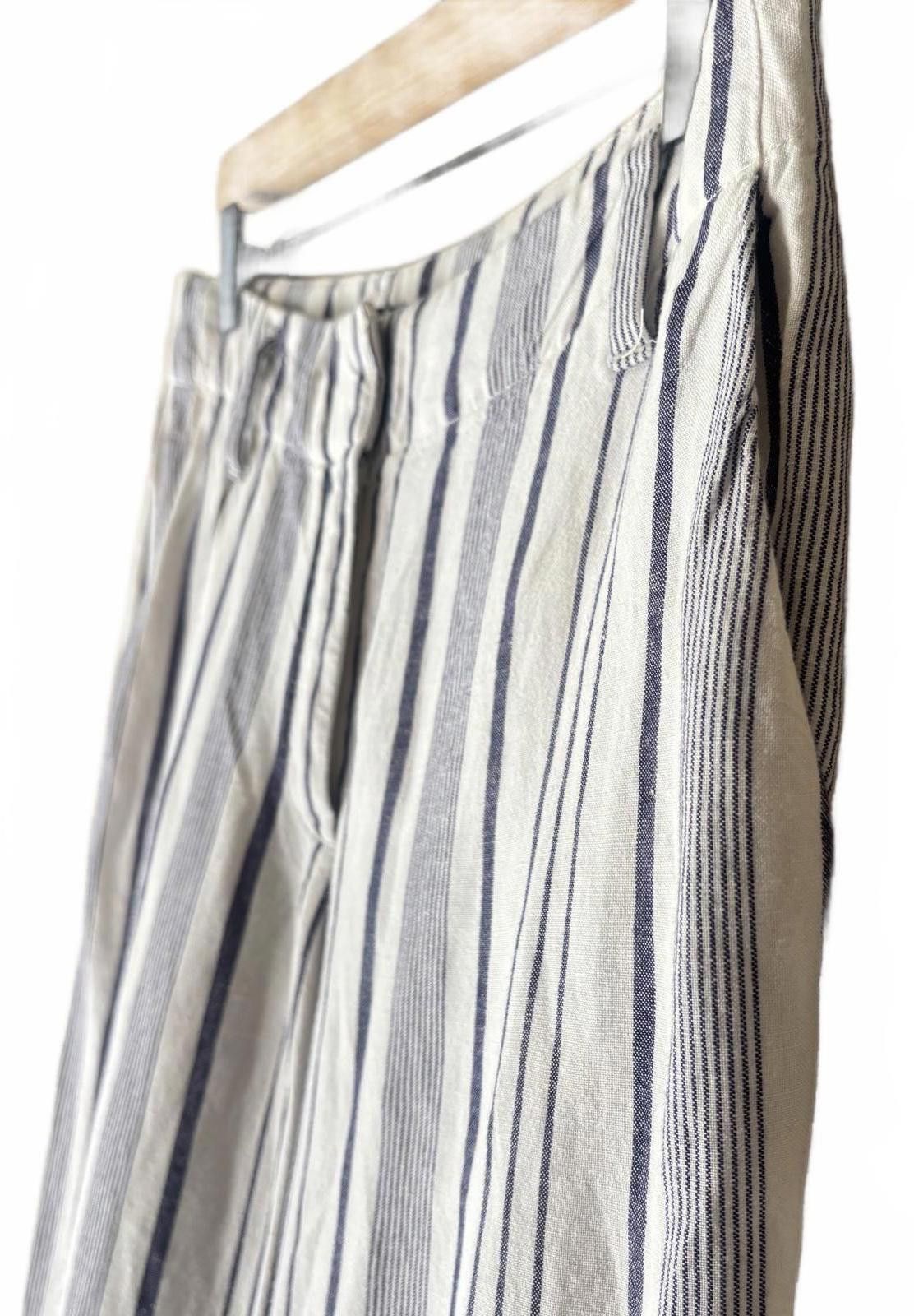 Other Ann Taylor LOFT Pants Stripe White Blue Size 26" / US 2 / IT 38 - 3 Thumbnail