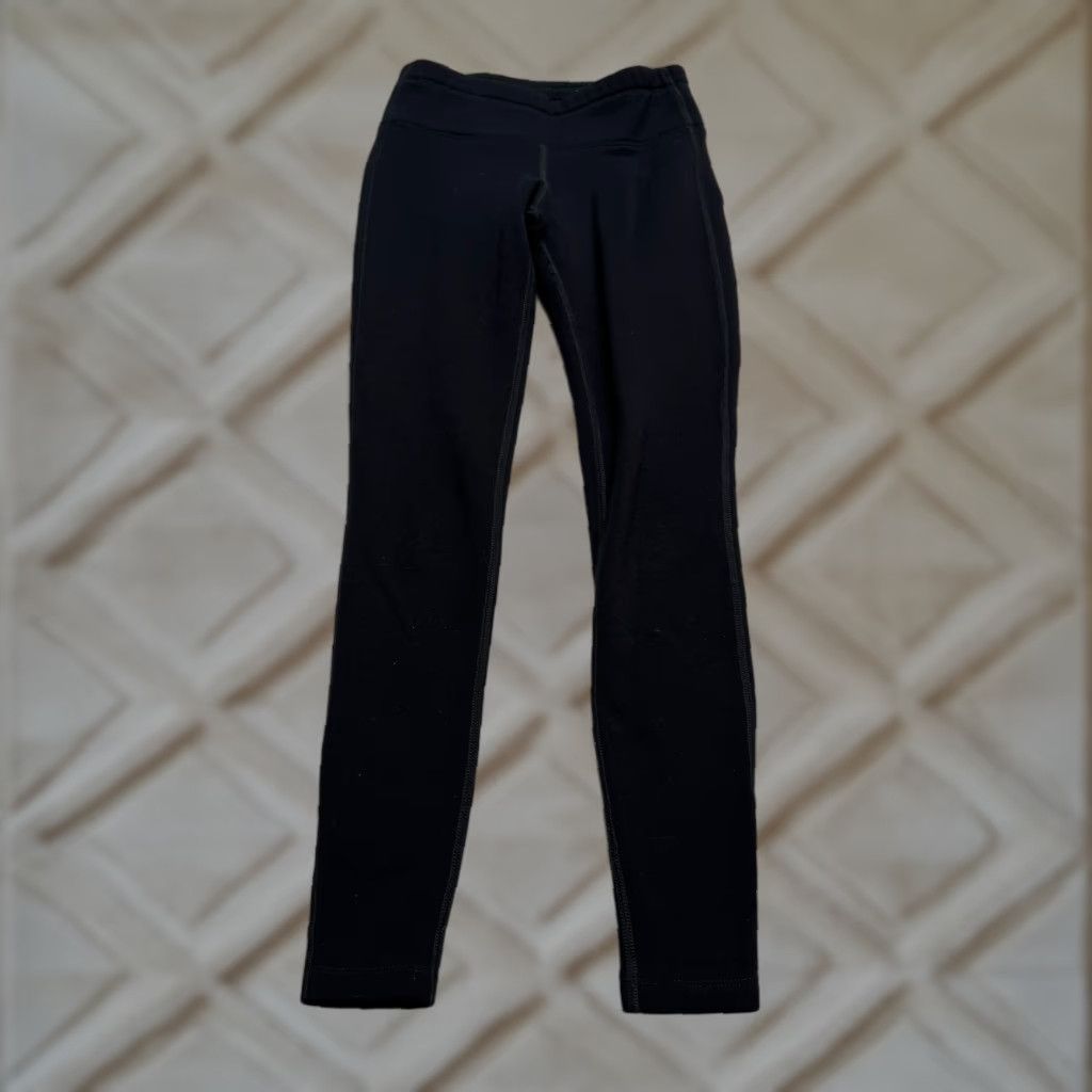 Athleta Athleta Leggings Womens XXS Black Fleece Pocket Active Polartec Power Stretch 2 Size 24" / US 00 / IT 34 - 1 Thumbnail