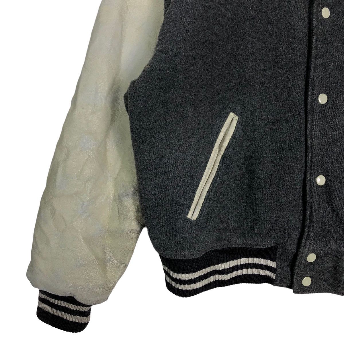 Vintage 🔥90’s Vintage Leather Varsity Jacket PM by Persons Japan Size US L / EU 52-54 / 3 - 3 Thumbnail