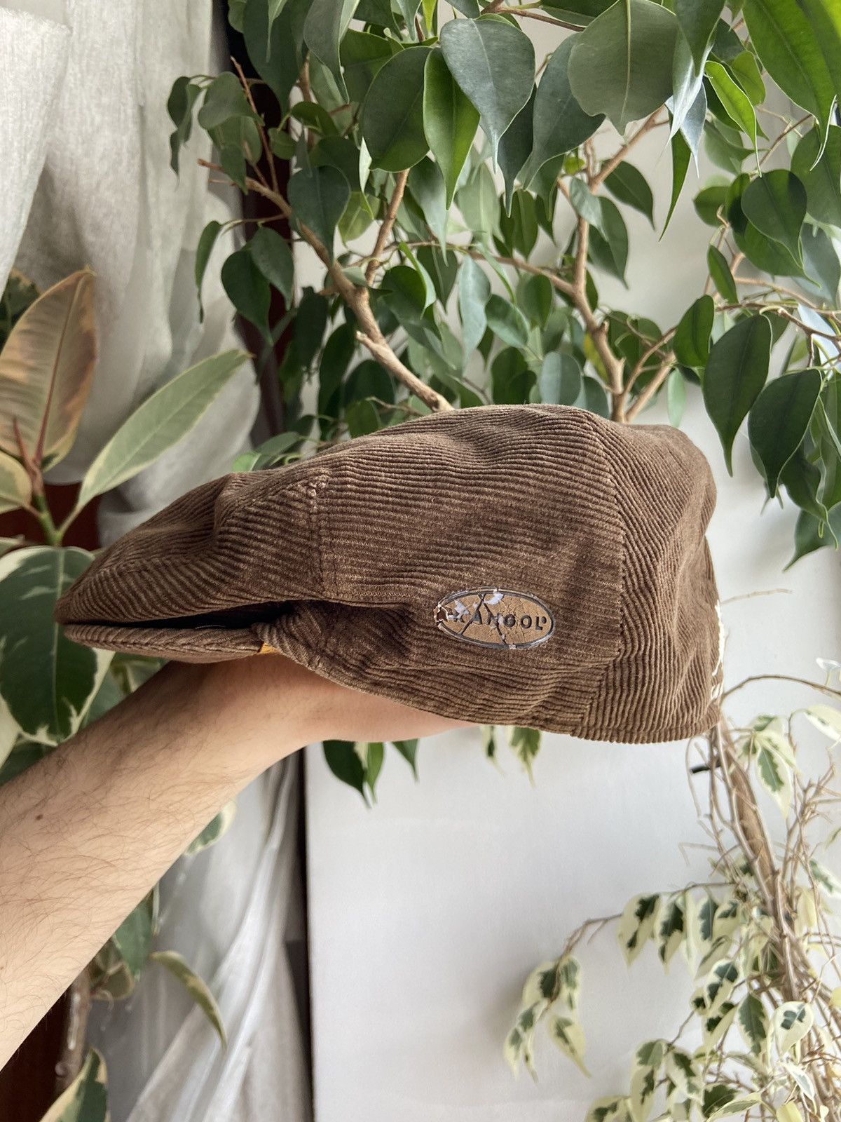 Kangol × Vintage Vintage Kangol Corduroy Brown Beret Cap Size ONE SIZE - 4 Thumbnail