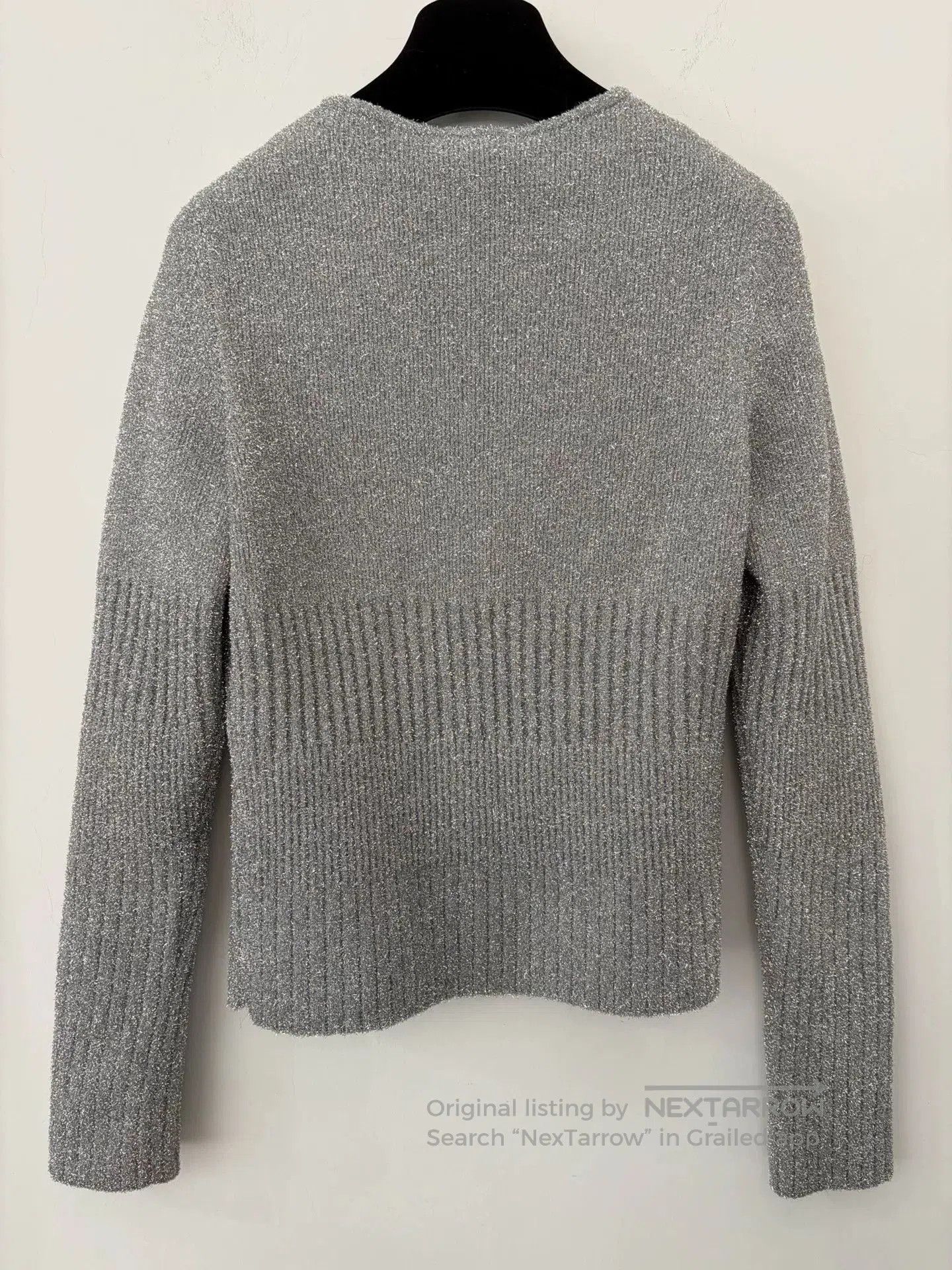 Chanel Chanel 22A Silver Knit Cardigan Coat. Size US S / EU 44-46 / 1 - 2 Thumbnail