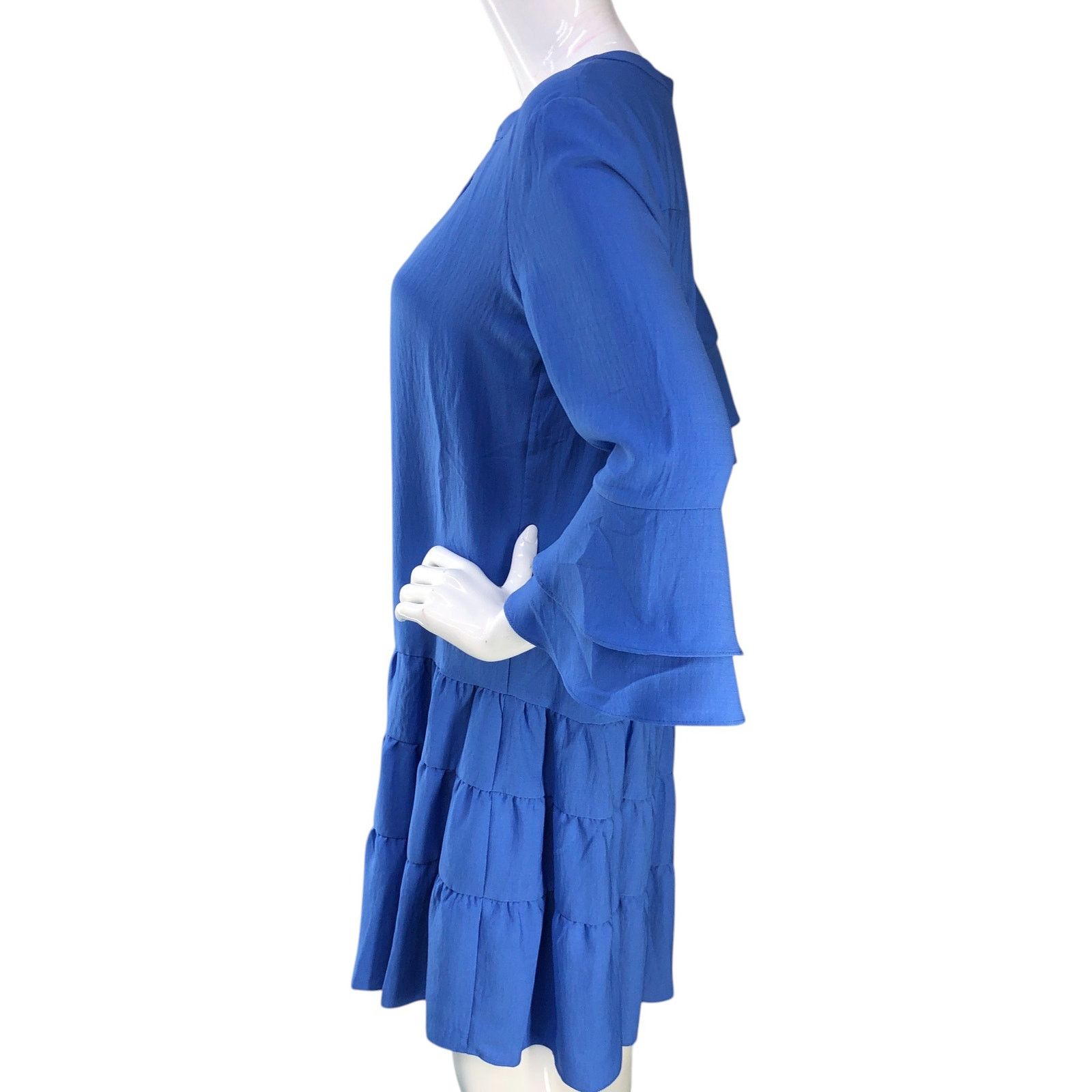 Joseph Ribkoff Joseph Ribkoff Size 6 Dress Tiered Ruffle Bell Sleeve Jersey Size M / US 6-8 / IT 42-44 - 5 Thumbnail
