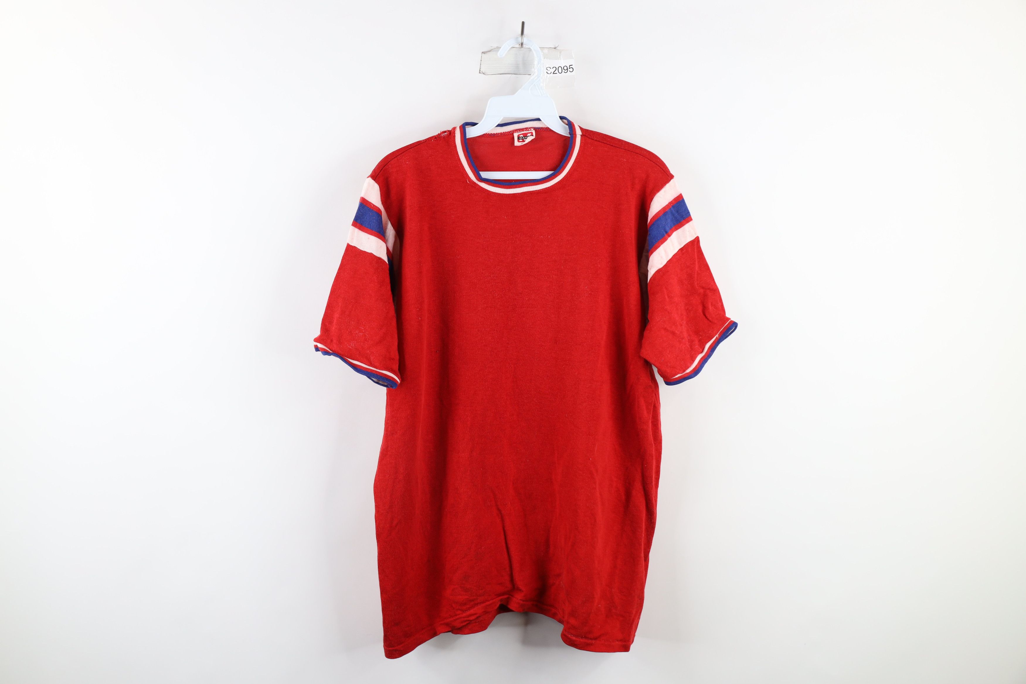 50s ELLECE stripe rayon shirts BIG SIZE