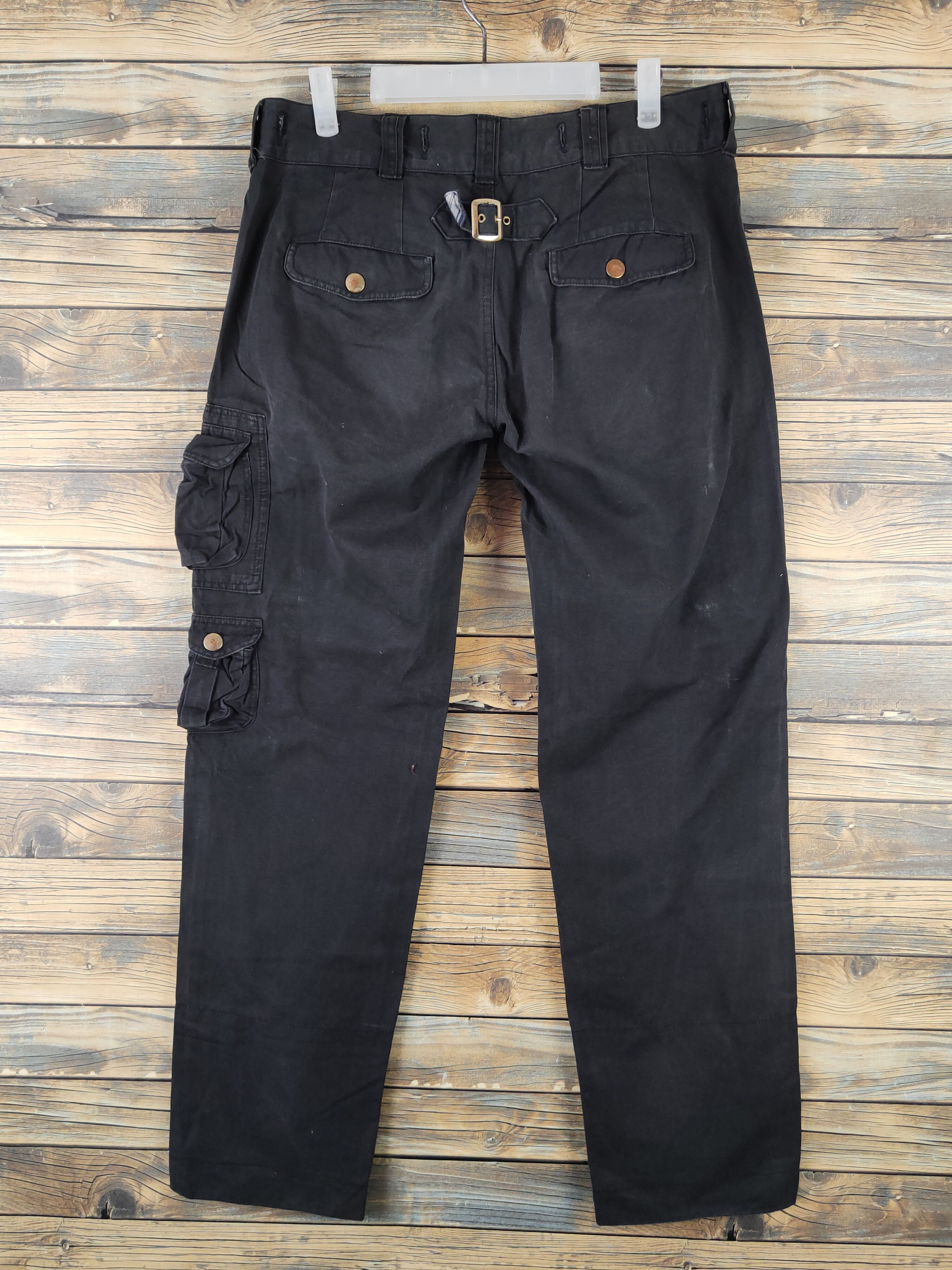 Japanese Brand DL Neutral infinity Black Multipocket Cargo Pants #1962 Size US 32 / EU 48 - 7 Thumbnail